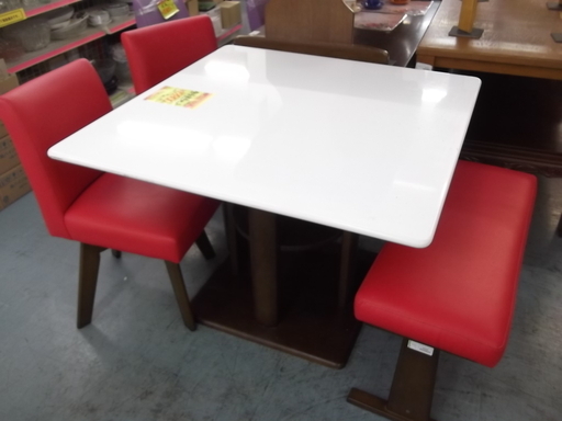 ID:G889636　食卓４点セット（ベンチイス）