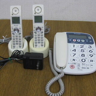 シャープ SHARP コードレス 留守番電話 CJ-V313W ...