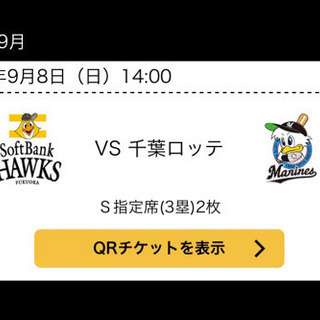 9月8日 S指定席ペアセット