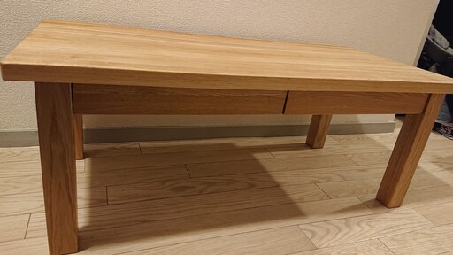 無印 MUJI ローテーブル 90×45 タモ材