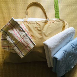 【美品】ホッペッタ お昼寝布団セット 防水バッグ付 おまけ パッ...