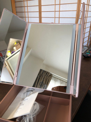 【新品未使用！】LEDライト付き三面鏡 箱無し