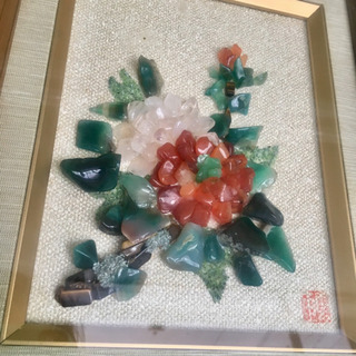 パワーストーンのお花の額縁