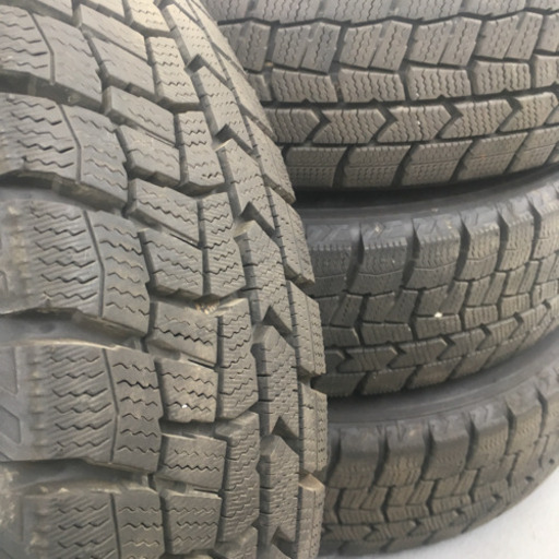 119-1WINTERMAXX165/65R14 14×5J +39 アルミホイール付4本セット2018年製造バリ山 DUNLOPスタッドレスタイヤ