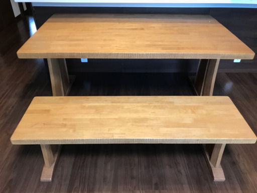 [値下げしました！]ダイニングテーブルとベンチのセット