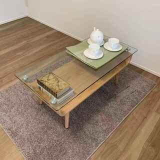 展示品：ダイニングセット（ソファー、ローボード、センターテーブル、未使用）の画像