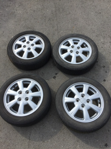 格安14インチアルミ！ダイハツ純正タイヤ山アリ！軽自動車にドウゾ！