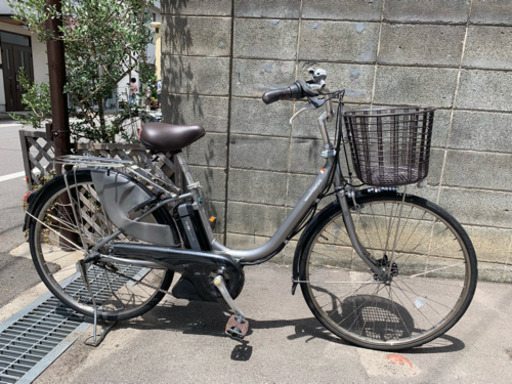 電動アシスト自転車ヤマハPAS natura26インチ 4Ah グレー色電動自転車
