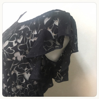 ご購入者様決定 ハート柄シースルーチュニック ワンピースの画像