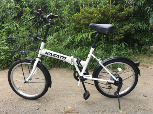 折りたたみ自転車　KAZATO　20インチ　ホワイト