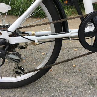 折りたたみ自転車 KAZATO 20インチ ホワイト