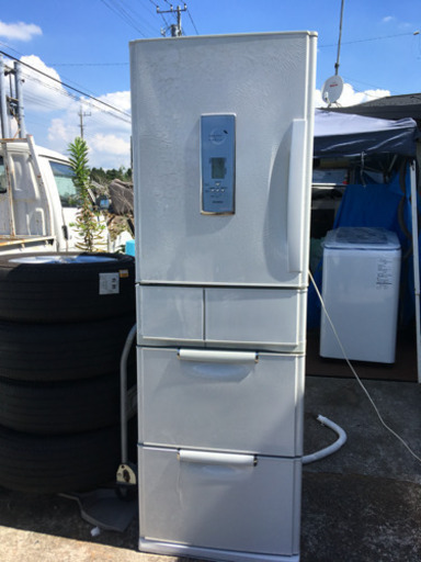 中古品 5ドア 冷蔵庫 三菱 401L 2002年制