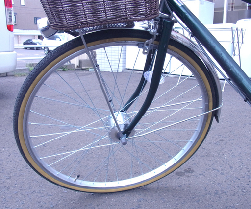 南12条店 ママチャリ 自転車 シティーサイクル 26インチ 6段切替 グリーン系