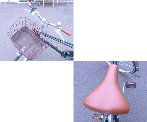 南12条店 ママチャリ 自転車 シティーサイクル 26インチ 6段切替 グリーン系