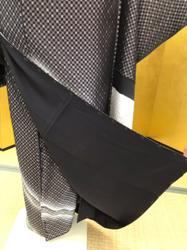 訪問着 市松文様 着物