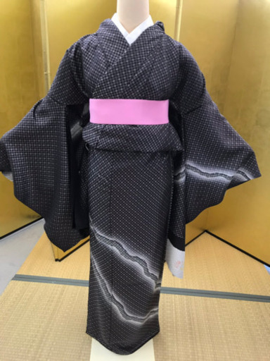 訪問着 市松文様 着物