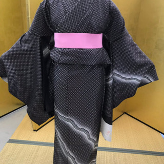 訪問着 市松文様 着物の画像