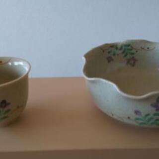 菓子鉢湯呑みセット