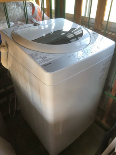 東芝 2018年製 全自動洗濯機 5kg グランホワイト AW-5G6 W