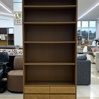 浜本工芸　本棚　木製シェルフ 引き出し付き　日本製 札幌発 国産 浜本工芸 引き出し付き 書棚 本棚 多目的棚 オープン