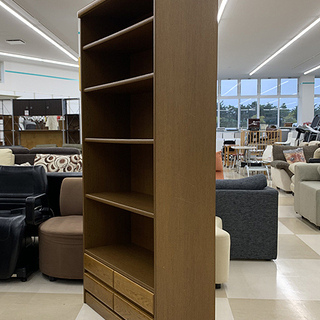 札幌発 国産 浜本工芸 引き出し付き 書棚 本棚 多目的棚 オープン