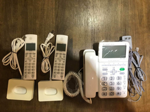 中古美品★SHARP製電話 迷惑電話防止機能搭載\u0026子機2台付き！