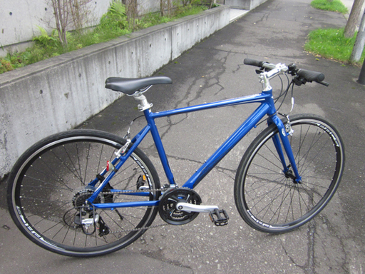 札幌 美品 クロスバイク 自転車のあさひオリジナル プレシジョンスポーツ 510㎜ 700×28ｃ 3×8速 ブルー 自転車