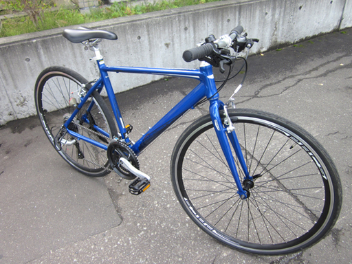 札幌 美品 クロスバイク 自転車のあさひオリジナル プレシジョンスポーツ 510㎜ 700×28ｃ 3×8速 ブルー 自転車