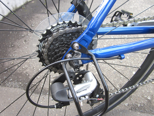 札幌 美品 クロスバイク 自転車のあさひオリジナル プレシジョンスポーツ 510㎜ 700×28ｃ 3×8速 ブルー 自転車