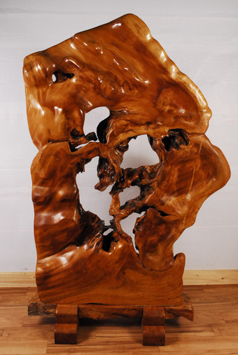 0525 圧巻の欅 けやき 無垢 衝立 オブジェ 置物 インテリア 重厚 高さ173.5cm 幅106cm 厚み15cm 愛知県岡崎市 直接引取可　アントレ