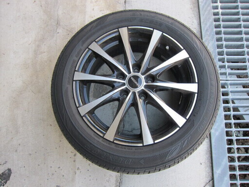 タイヤホイールセット４本　ダンロップエナセーブEC202 195-６0-R16＋ホットスタッフラフィットアルミホイール