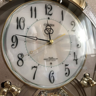 ★CITIZEN シチズン メロディ 電波仕掛け壁掛け時計 PM-17B リズム時計工業株式会社 良品★の画像