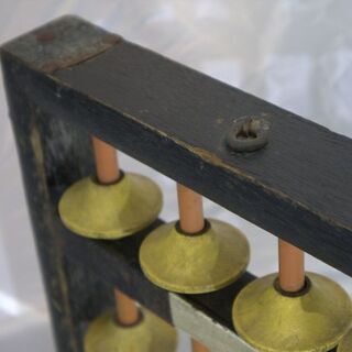 【昭和レトロ】そろばん 特大 76cm 飾り 木製 看板 飾り物 算盤 ソロバン 使用可 壁掛 置物 教育現場 塾 学校 にもの画像