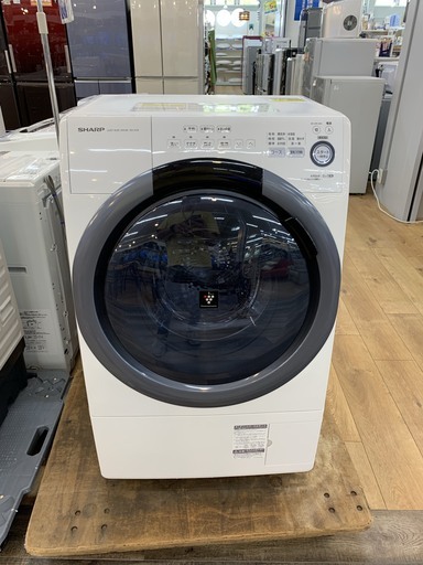 SHARP ドラム式洗濯機 ES-S7B-WL