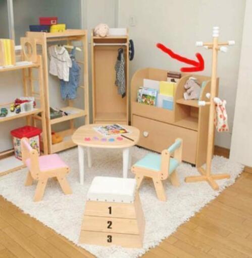 ネイキッズ   子供用ポールハンガー   キッズファニチャー    身支度  お片付け
