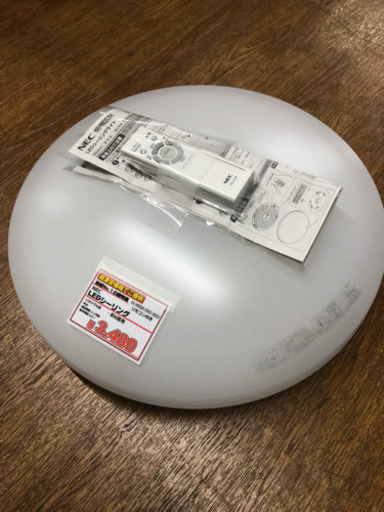 NEC LEDシーリングライト 19年 USED