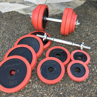 ◆ダンベル Stronger ストロンガー 30kg×2個 総重量60kgの画像