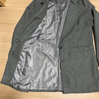 グレー Pコートの画像