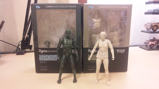 figmaテーブル美術館 考える人＋ミロのヴィーナスのセット