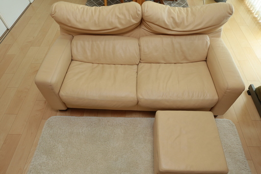 ソファー (オットマン付き)  ドイツ  ムスタリング社  アクタス　革  オールレザー