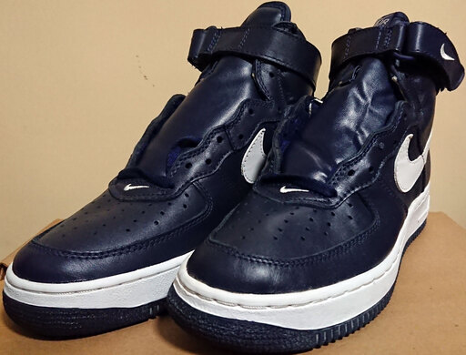 新品未使用 絶版 ◆ ナイキ エア フォース1 ハイ / NIKE AIR FORCE 1 / US 8.5/26.5/ ネイビー×ホワイト ◆ デッドストック