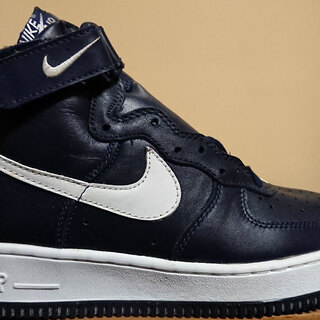 新品未使用 絶版 ◆ ナイキ エア フォース1 ハイ / NIKE AIR FORCE 1 / US 8.5/26.5/ ネイビー×ホワイト ◆ デッドストックの画像