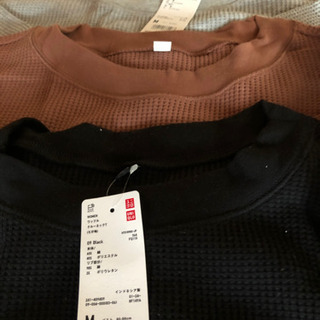 ワッフルクルーネックT 七分袖の画像