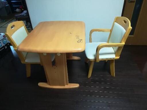 ダイニングテーブル(２人用)３点セット