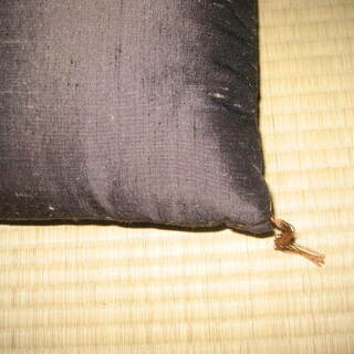 未使用品　シルク座布団　ブラウンの画像