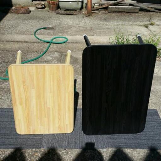 机　2個セット　木目