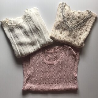 手編みニット3点