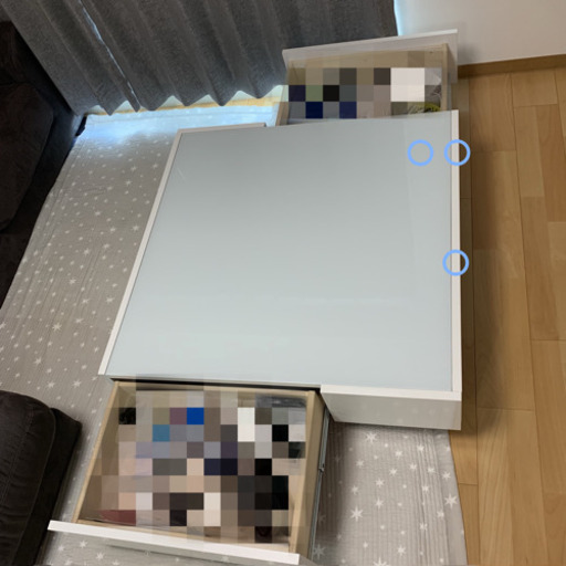 美品 ガラステーブル ローテブル  センターテーブル