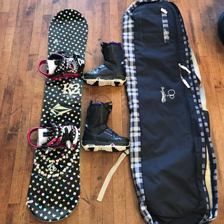 送料込！レディーススノーボード4点セット！ K2 SALOMON OP
