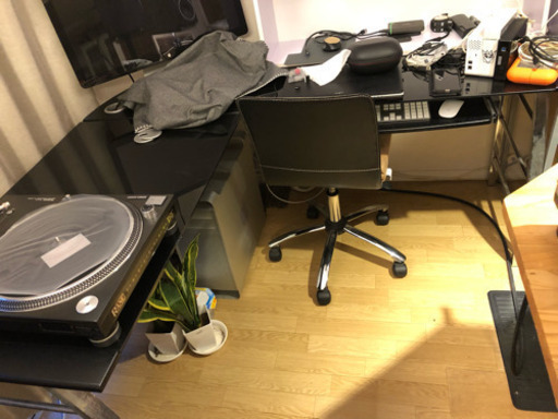 決まりました！L字PCガラステーブル テーブルのみ